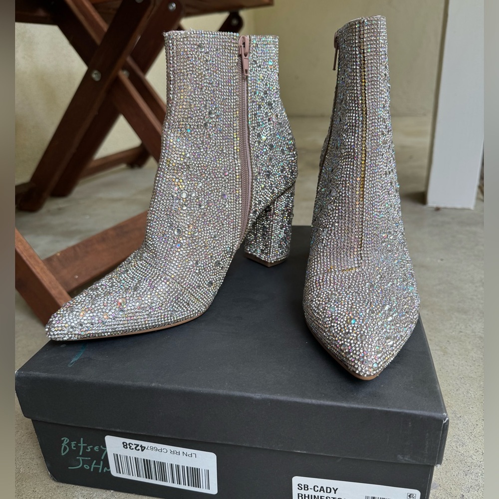 Betsey Johnson Cady Rhinestone Boots